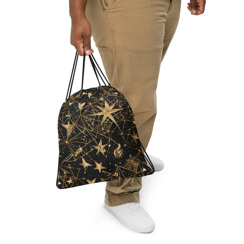 Midnight Orbit on Drawstring Bag — Front