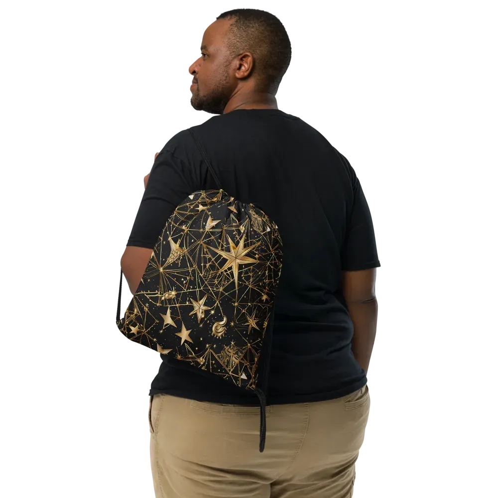 Midnight Orbit on Drawstring Bag — Front