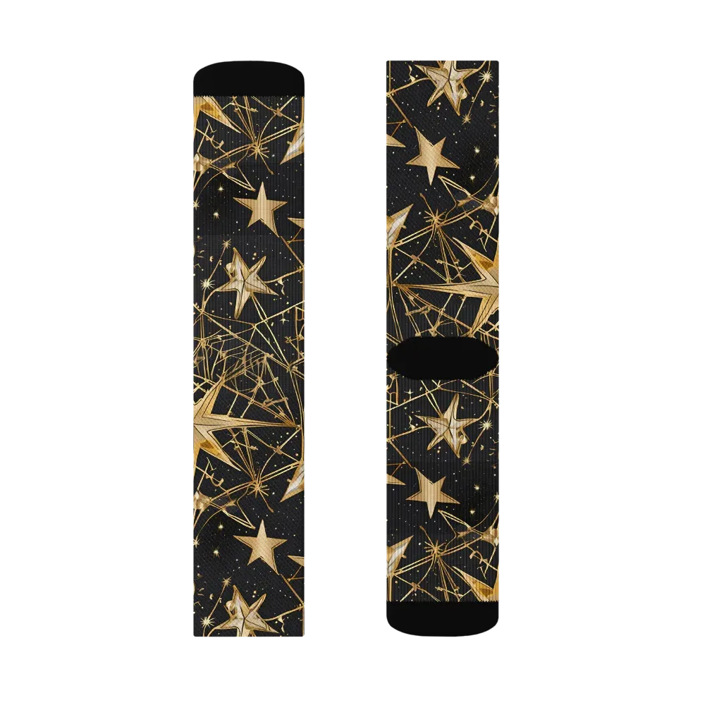 Midnight Orbit on Socks — Right Sock