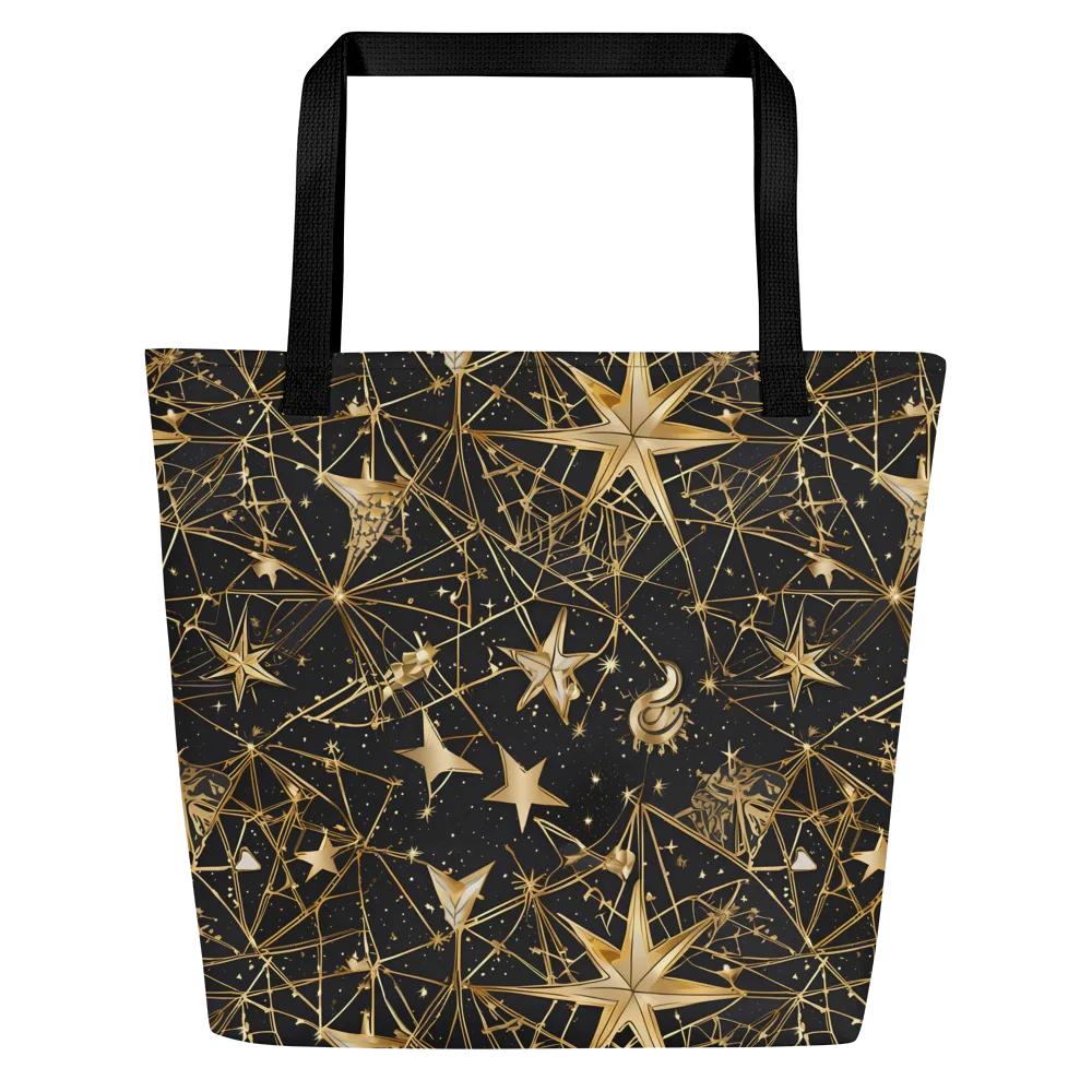 Midnight Orbit on Large Tote Bag W/ Pocket — Front