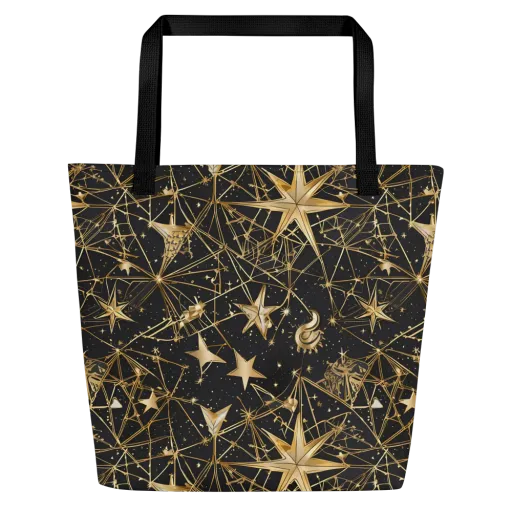 Midnight Orbit on a Large Tote Bag W/ Pocket