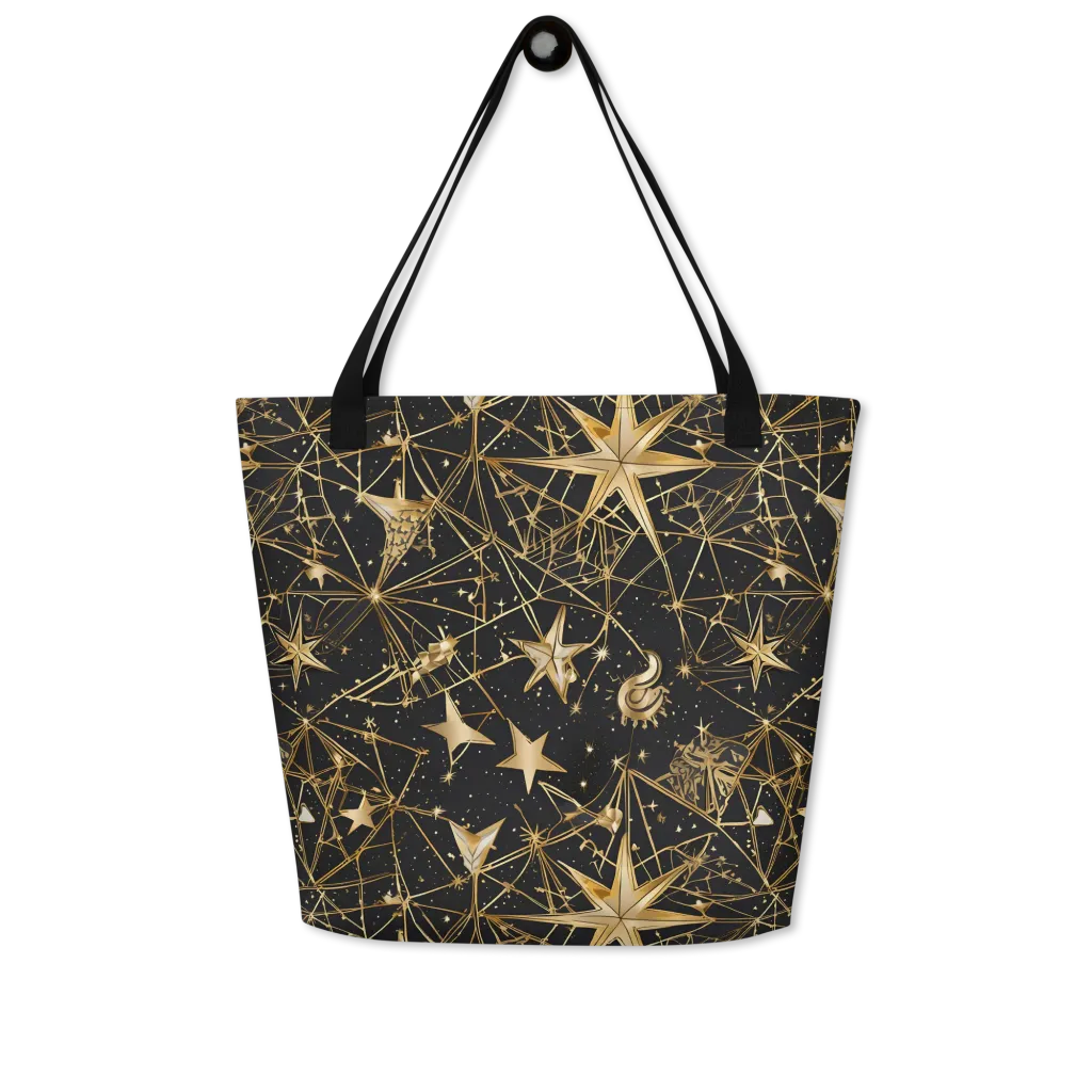 Midnight Orbit on Large Tote Bag W/ Pocket — Front