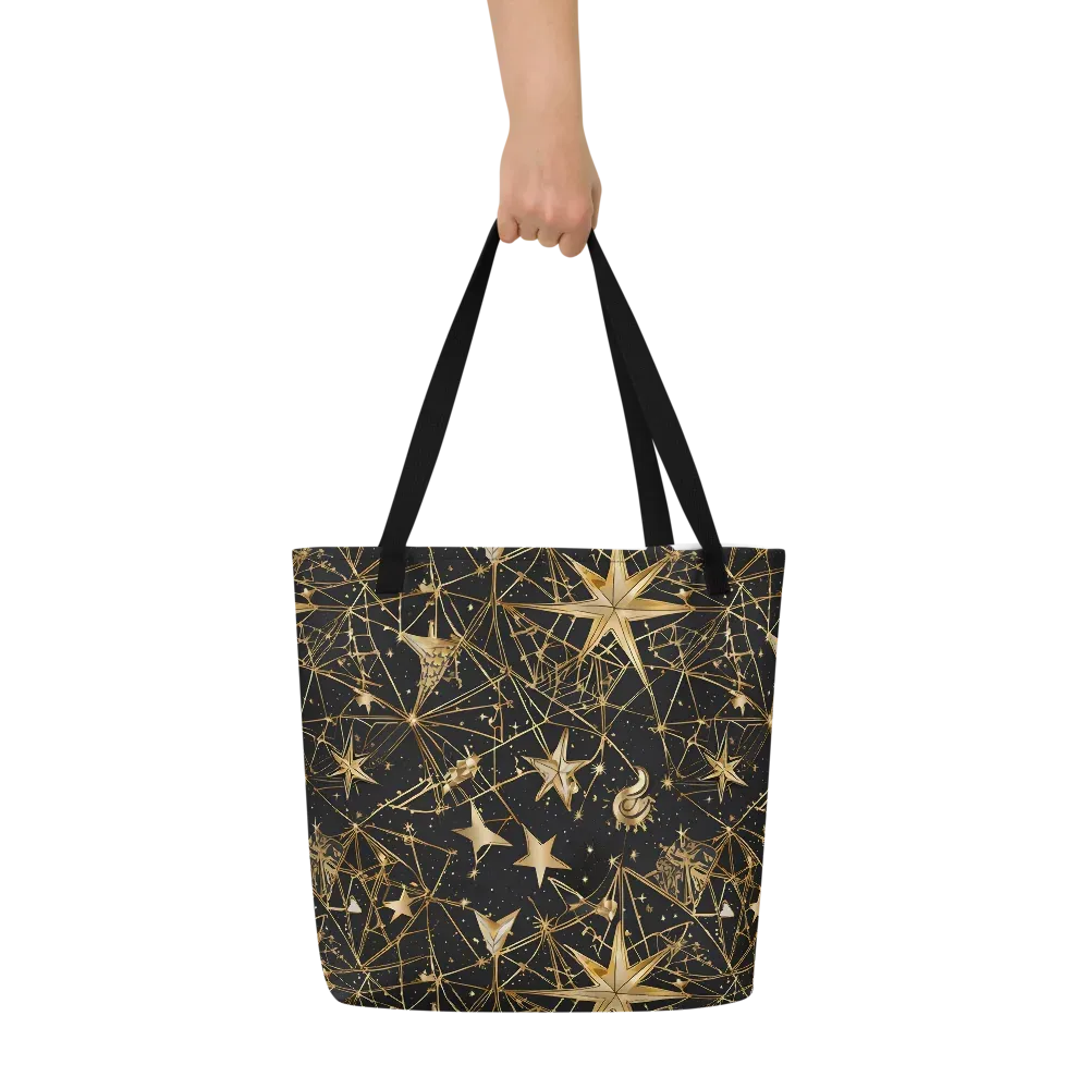 Midnight Orbit on Large Tote Bag W/ Pocket — Front
