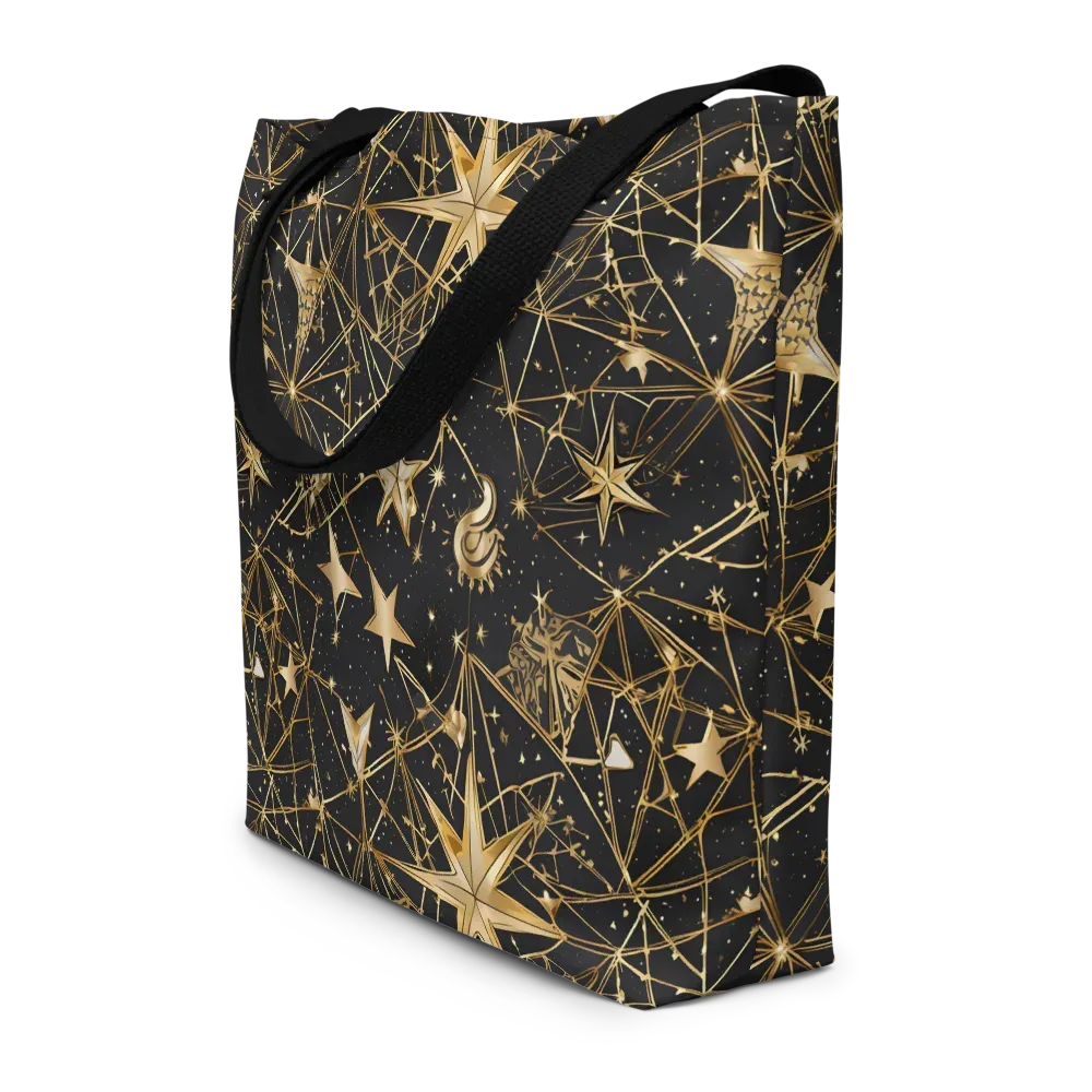 Midnight Orbit on Large Tote Bag W/ Pocket — Front