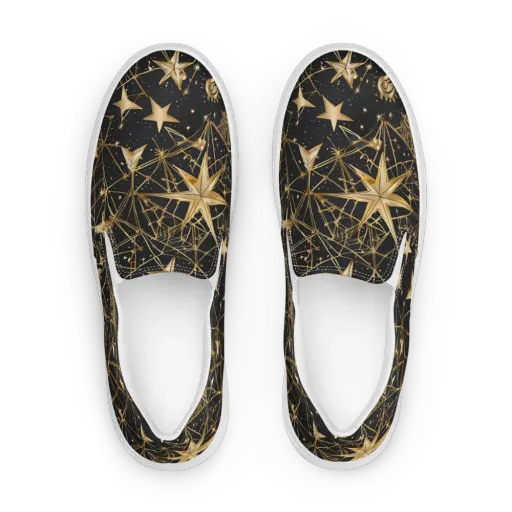 Midnight Orbit on a Women's Slip-On Canvas Shoes