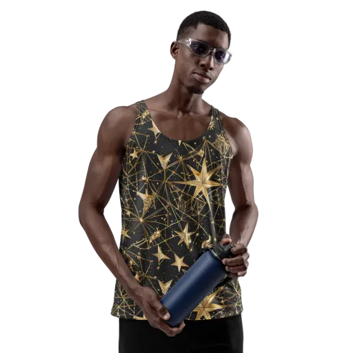 Midnight Orbit on a Men's Tank Top