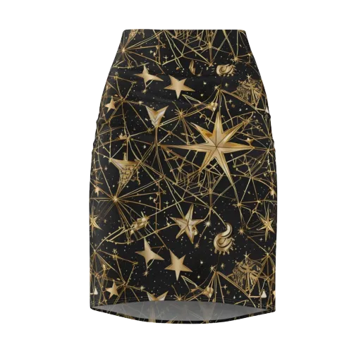 Midnight Orbit on a Pencil Skirt