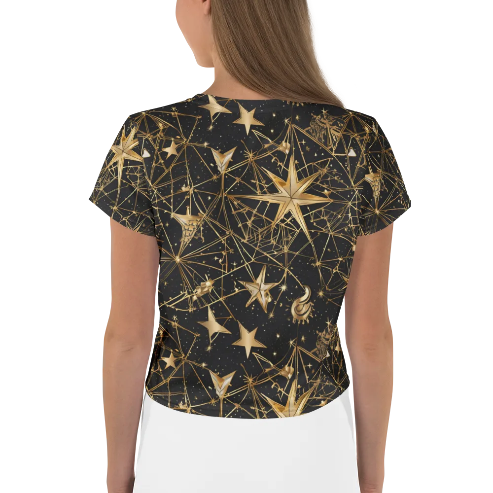 Midnight Orbit on Crop Tee — Back