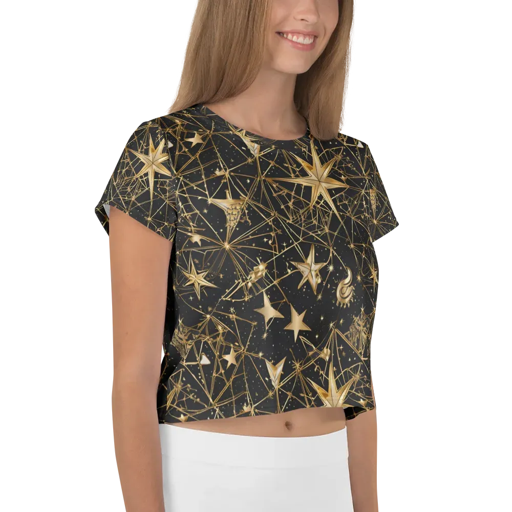 Midnight Orbit on Crop Tee — Right