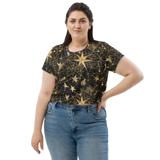 Midnight Orbit on a Crop Tee