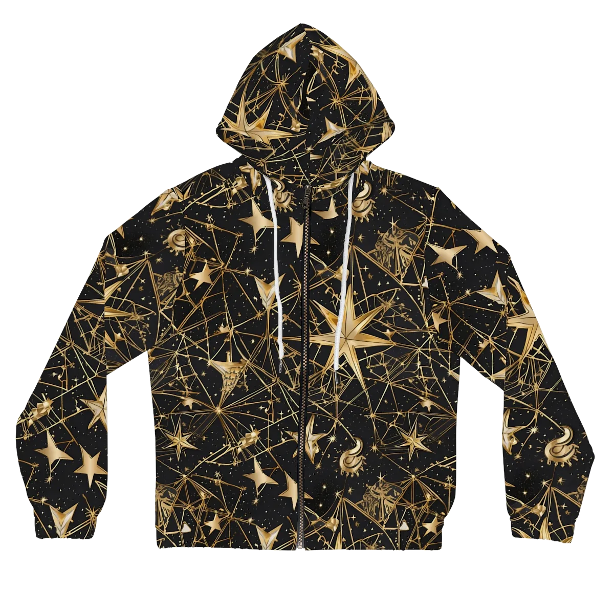 Midnight Orbit on Women's Full-Zip Hoodie — Front