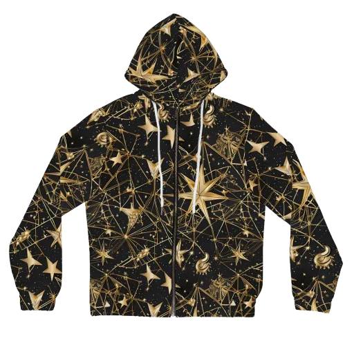 Midnight Orbit on a Women's Full-Zip Hoodie