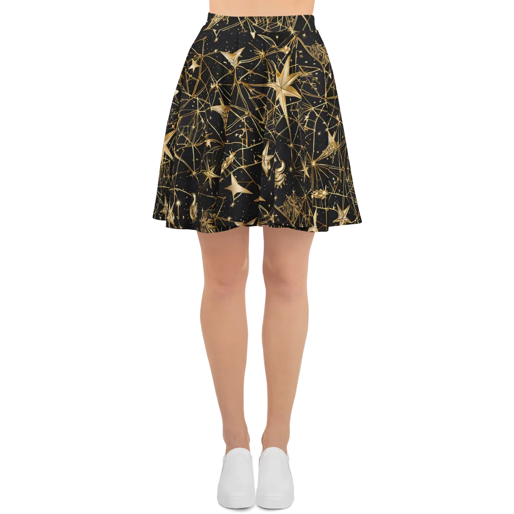 Midnight Orbit on Skater Skirt — Front