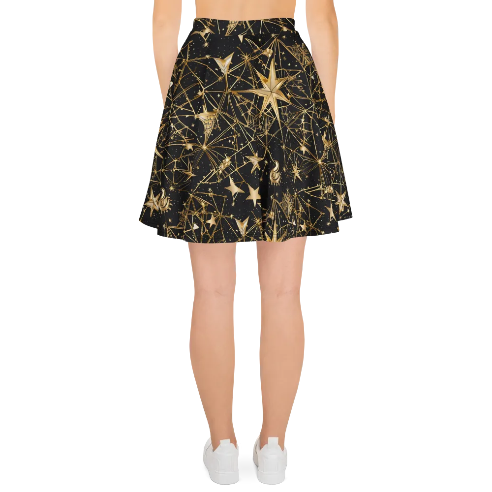 Midnight Orbit on Skater Skirt — Back