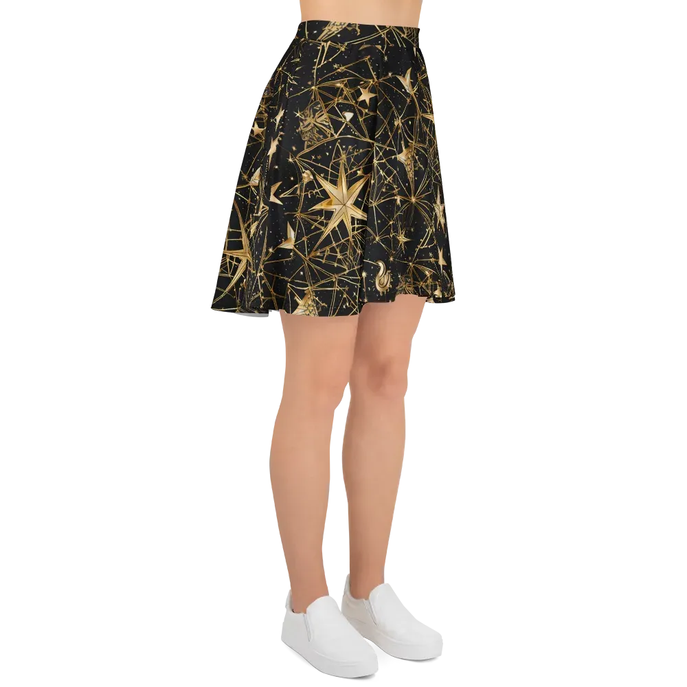 Midnight Orbit on Skater Skirt — Right