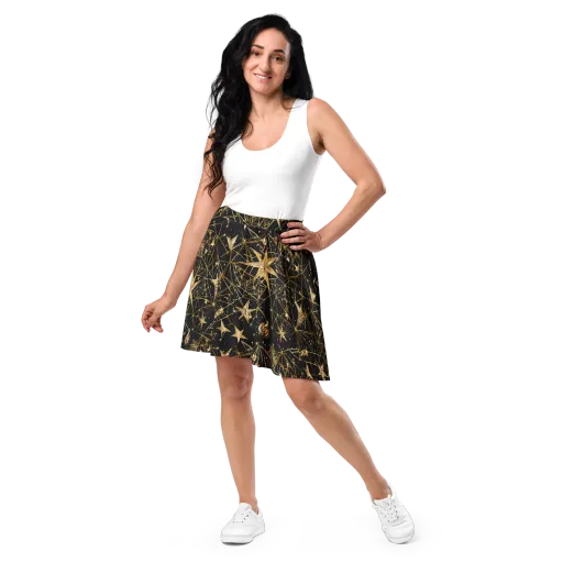 Midnight Orbit on a Skater Skirt
