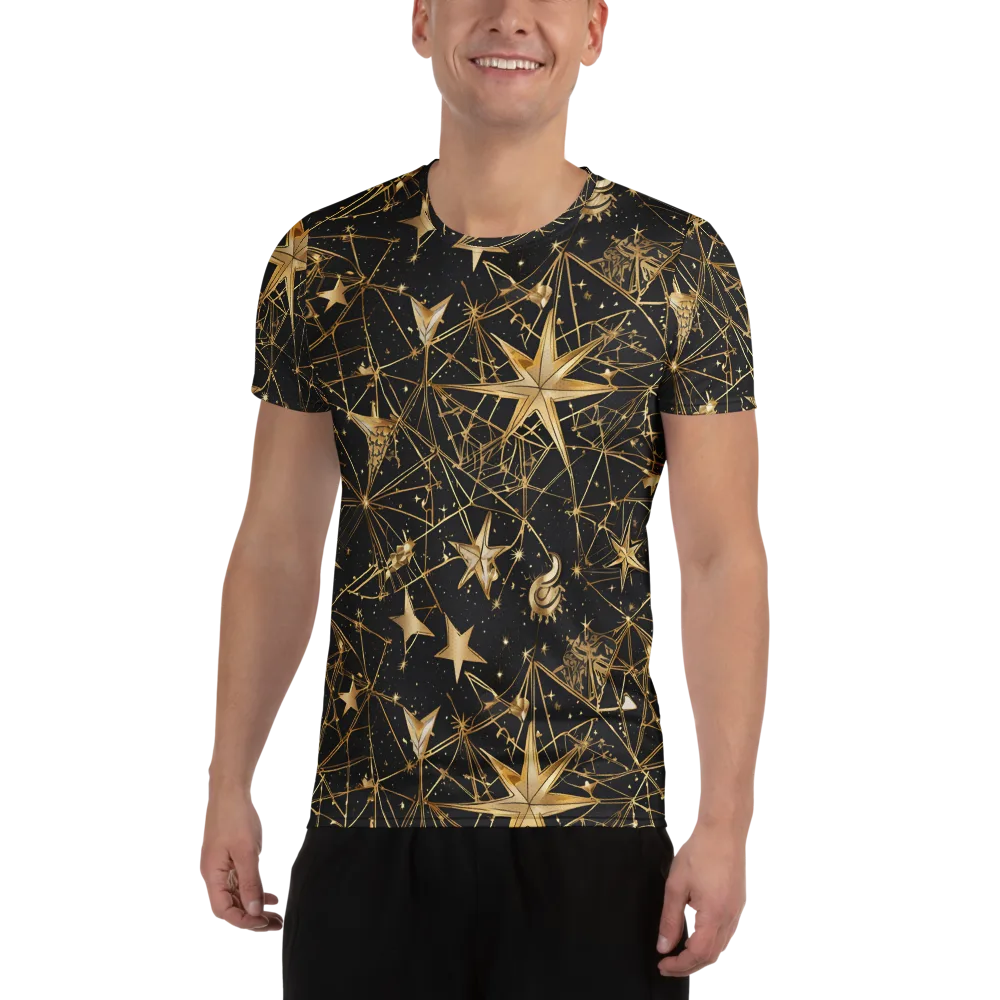 Midnight Orbit on Men's Athletic T-Shirt — Front