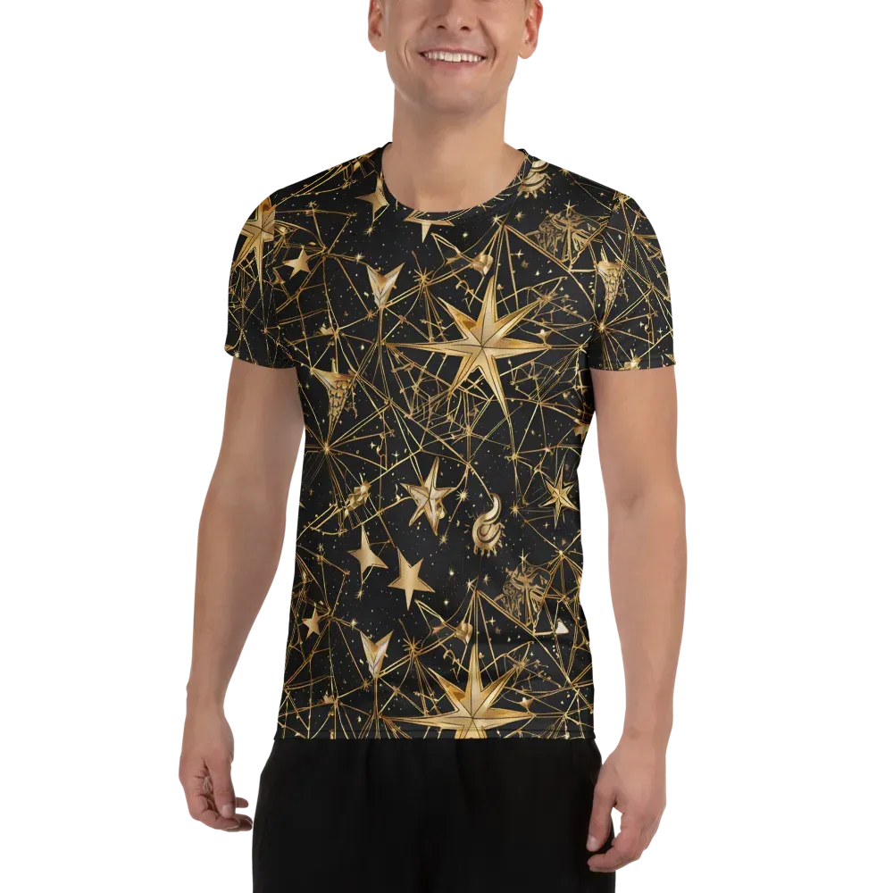 Midnight Orbit on Men's Athletic T-Shirt — Front