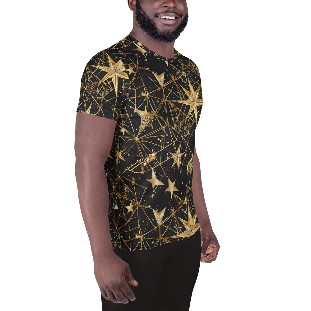 Midnight Orbit on Men's Athletic T-Shirt — Right