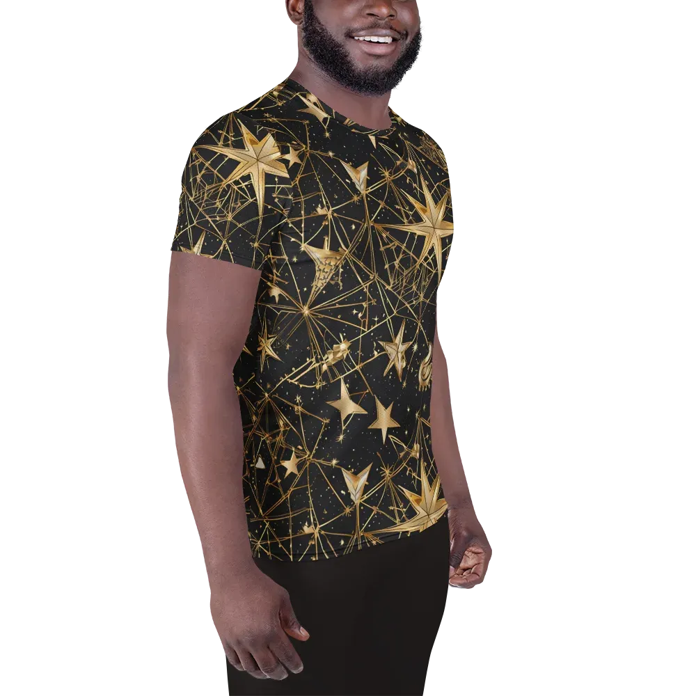 Midnight Orbit on Men's Athletic T-Shirt — Right