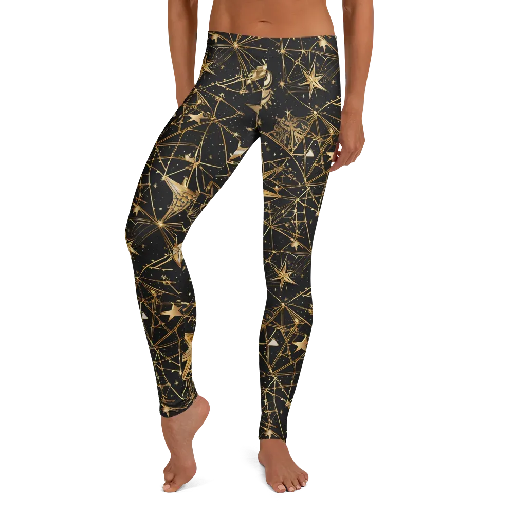 Midnight Orbit on Leggings — Front