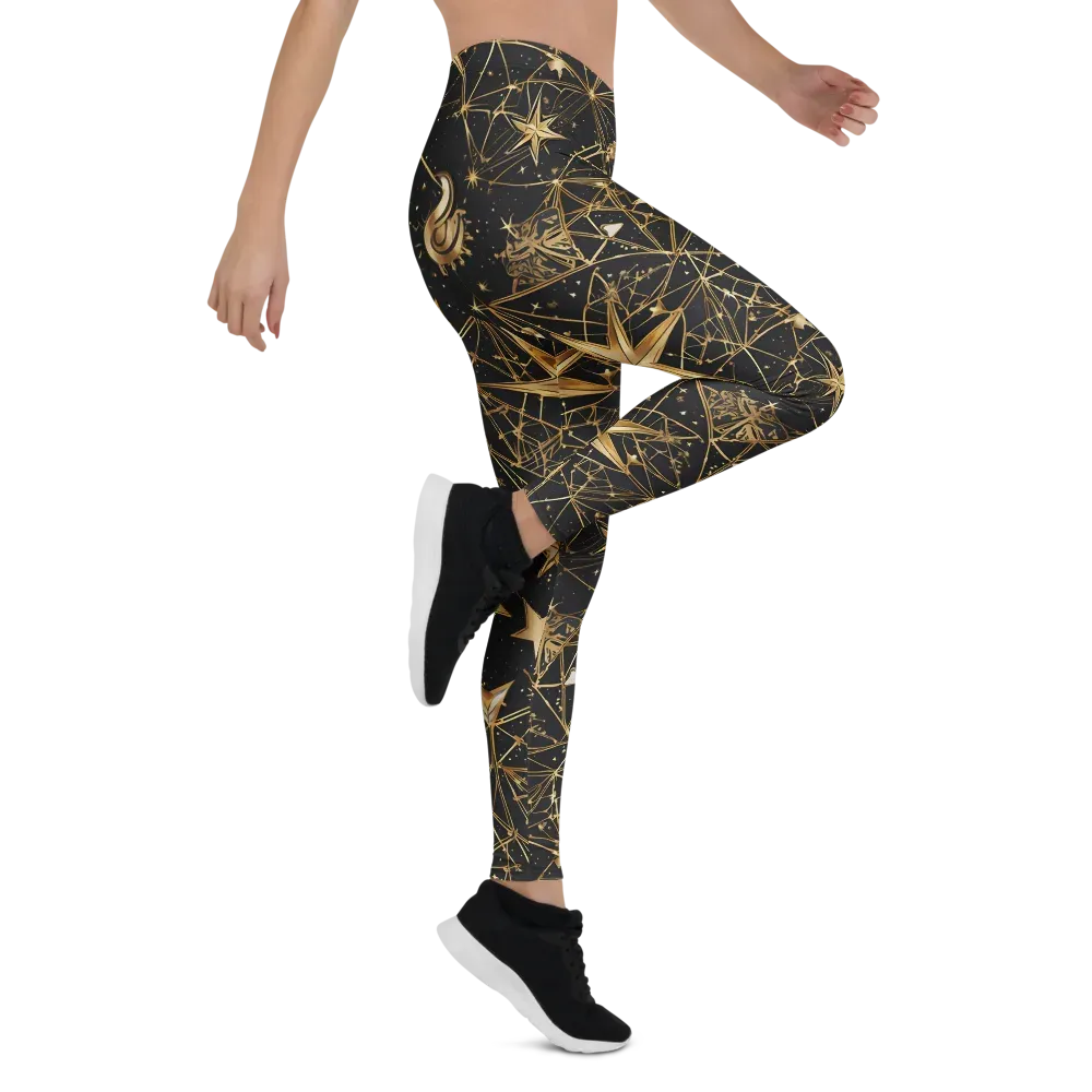 Midnight Orbit on Leggings — Right