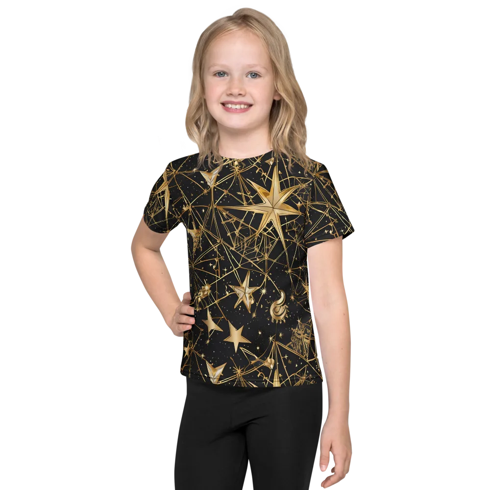 Midnight Orbit on Kids Crew Neck T-Shirt — Front