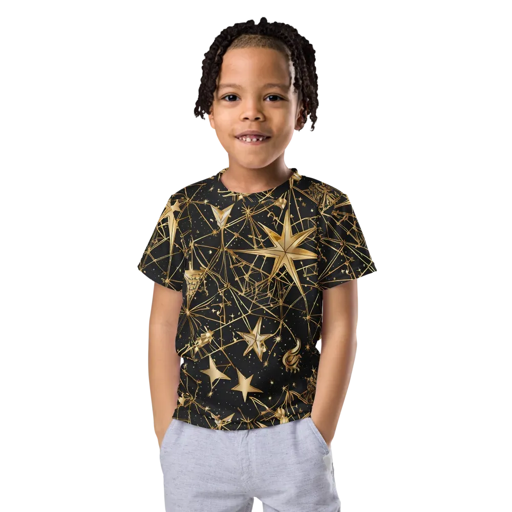 Midnight Orbit on Kids Crew Neck T-Shirt — Front