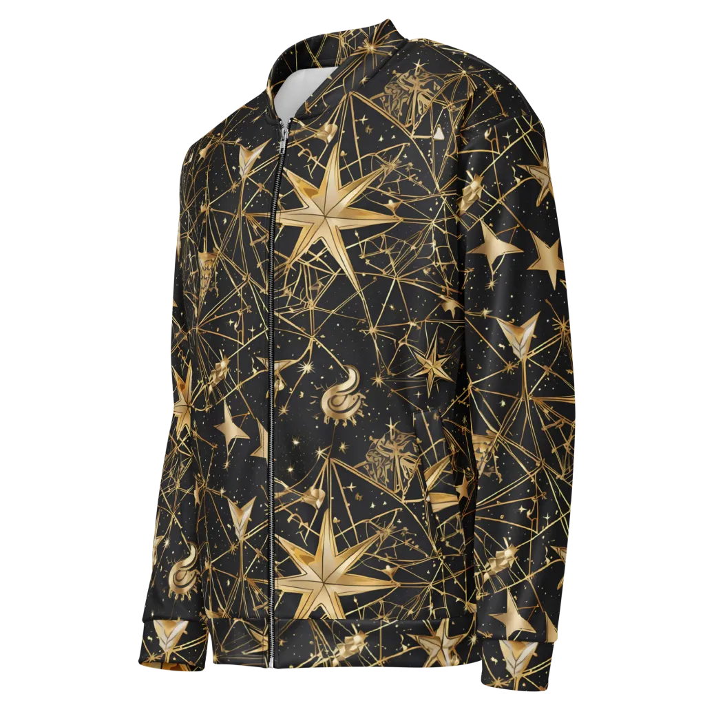 Midnight Orbit on Bomber Jacket — Left Front