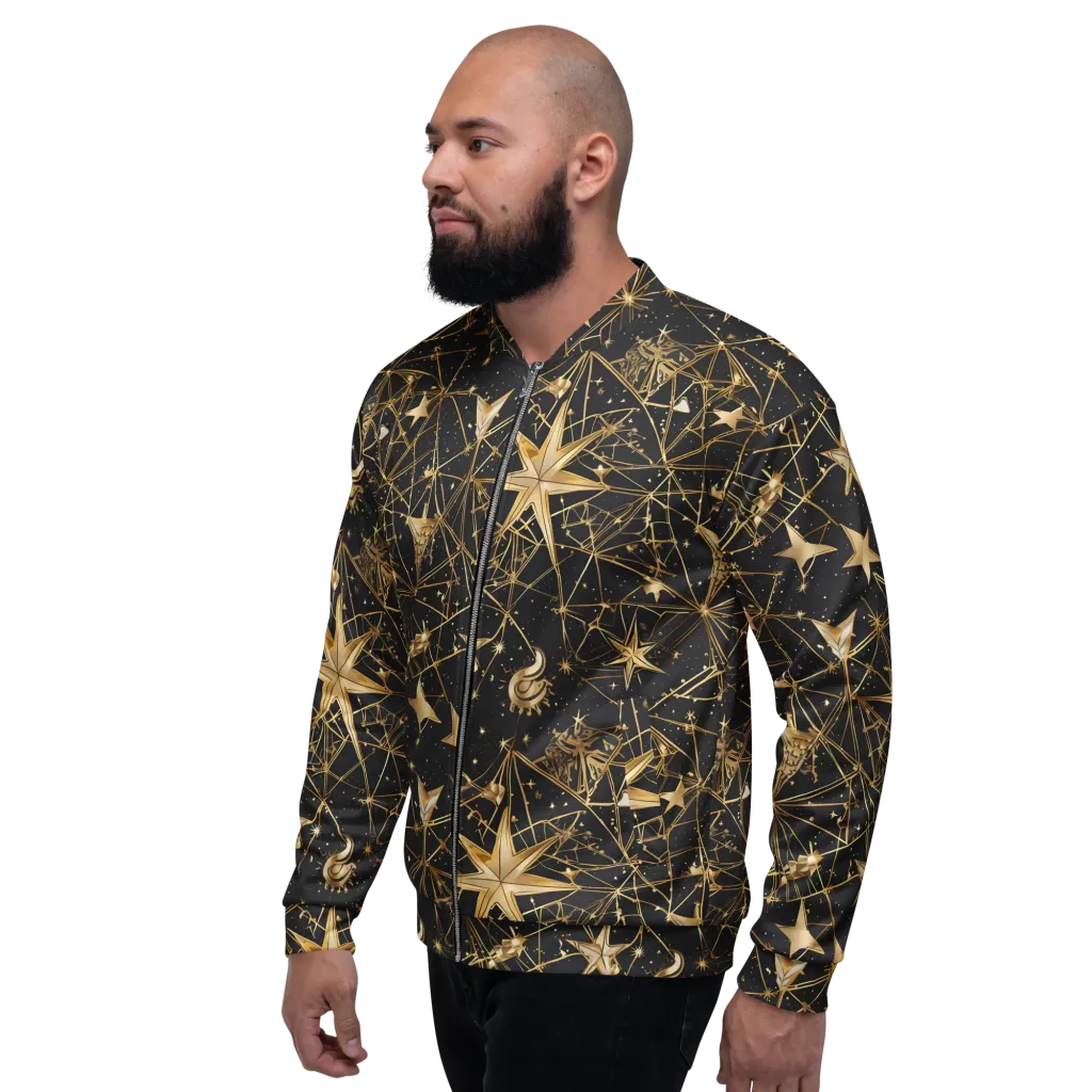 Midnight Orbit on Bomber Jacket — Left