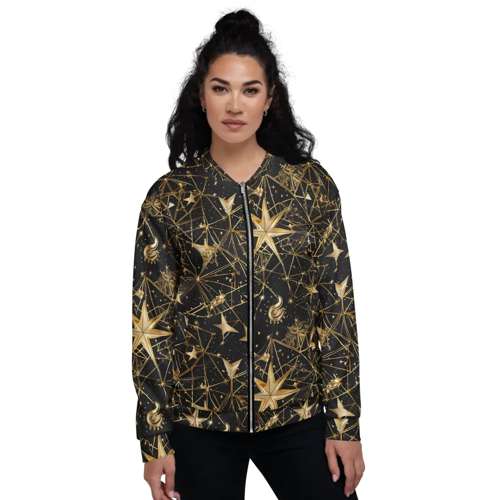 Midnight Orbit on Bomber Jacket — Front