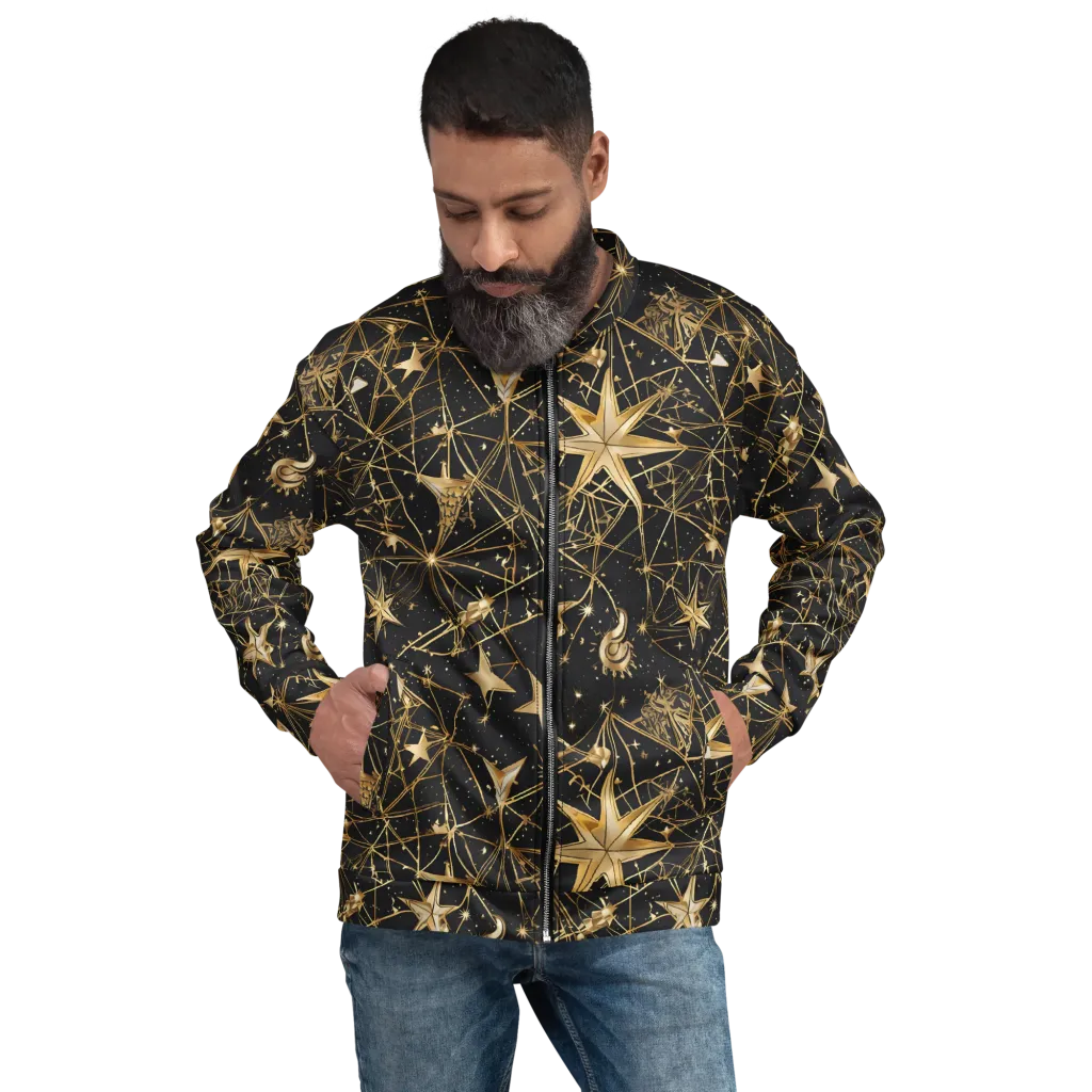 Midnight Orbit on Bomber Jacket — Front