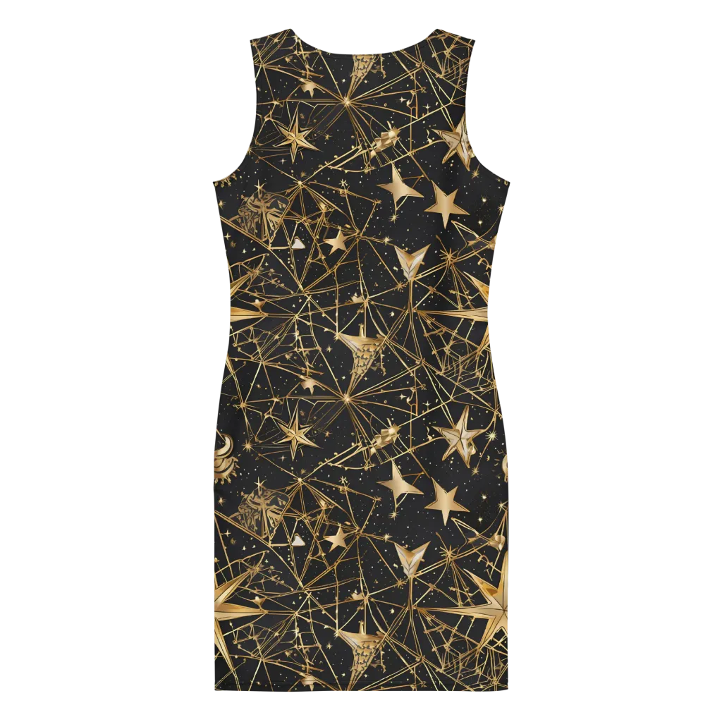 Midnight Orbit on Bodycon Dress — Back