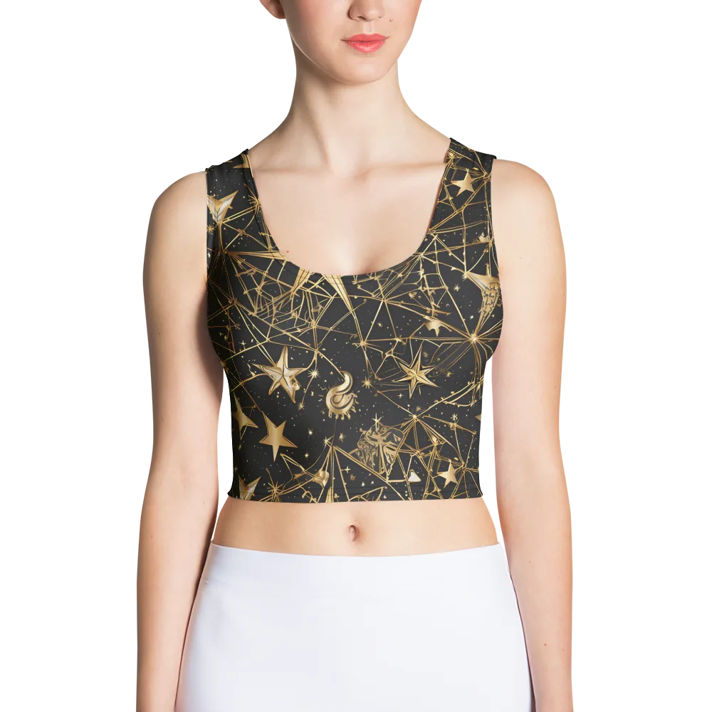Midnight Orbit on Crop Top — Front