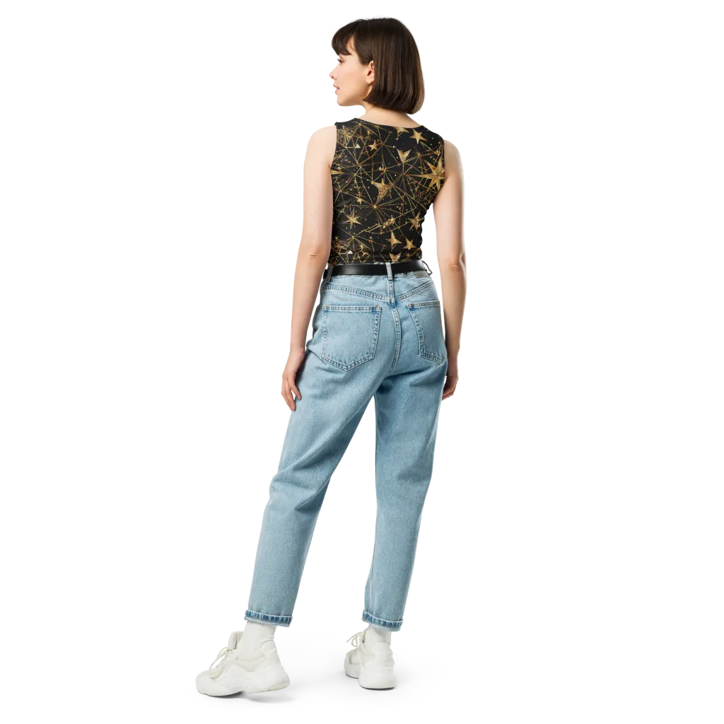 Midnight Orbit on Crop Top — Back