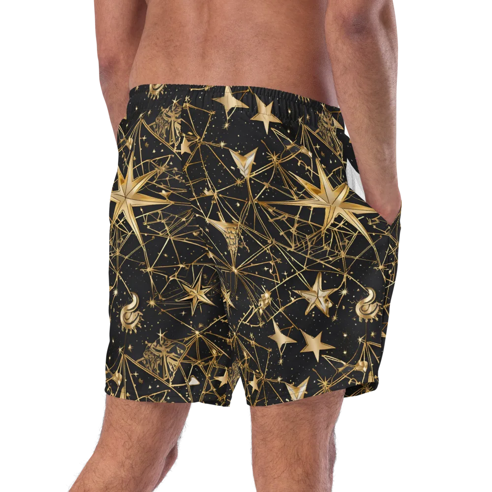 Midnight Orbit on Swim Trunks — Right Back