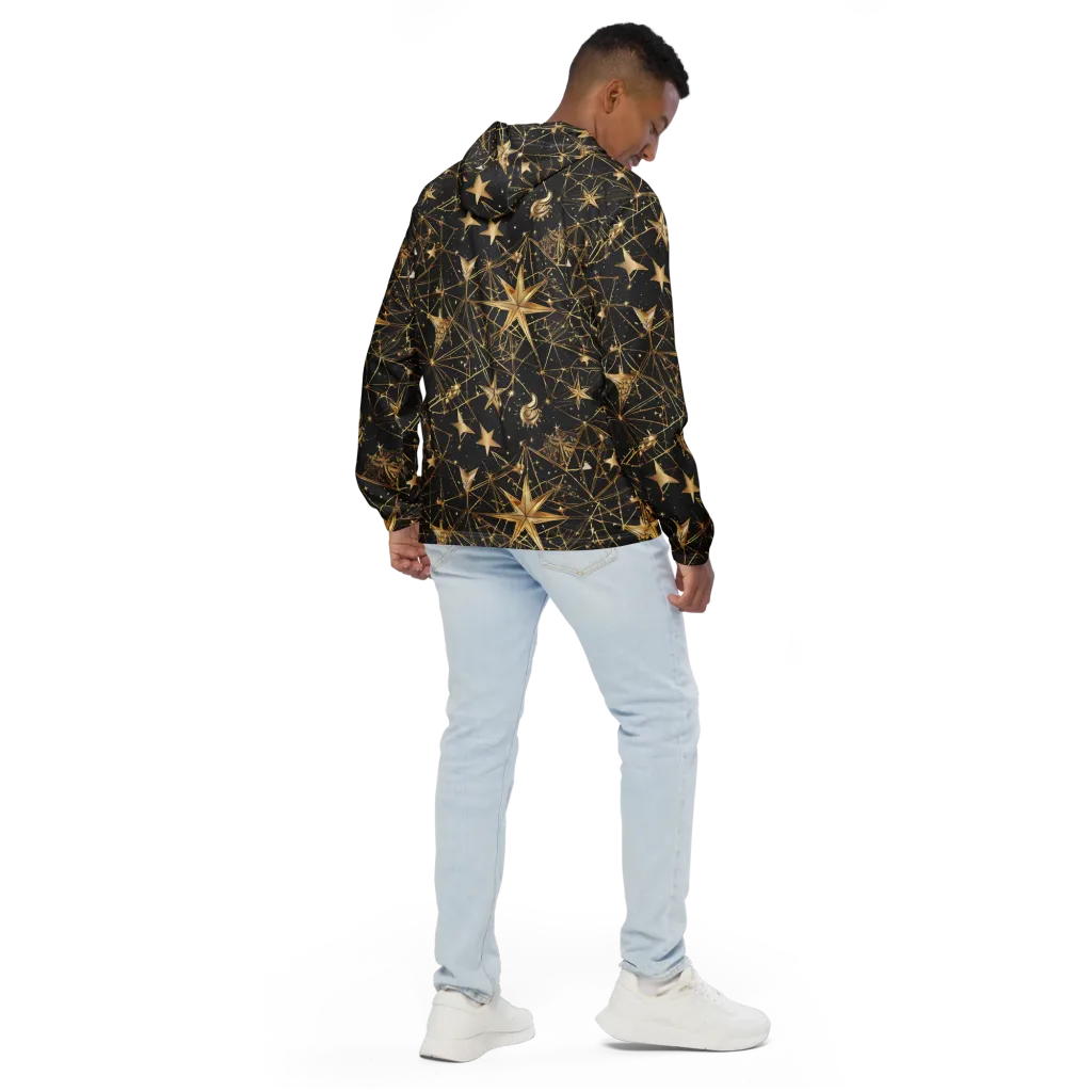 Midnight Orbit on Men's Windbreaker — Back