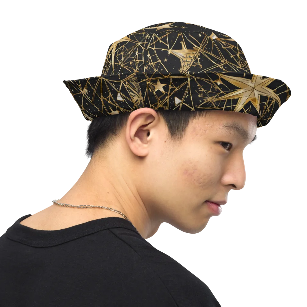 Midnight Orbit on Reversible Bucket Hat — Right Outside