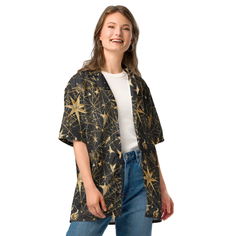 Midnight Orbit on Button Shirt — Front