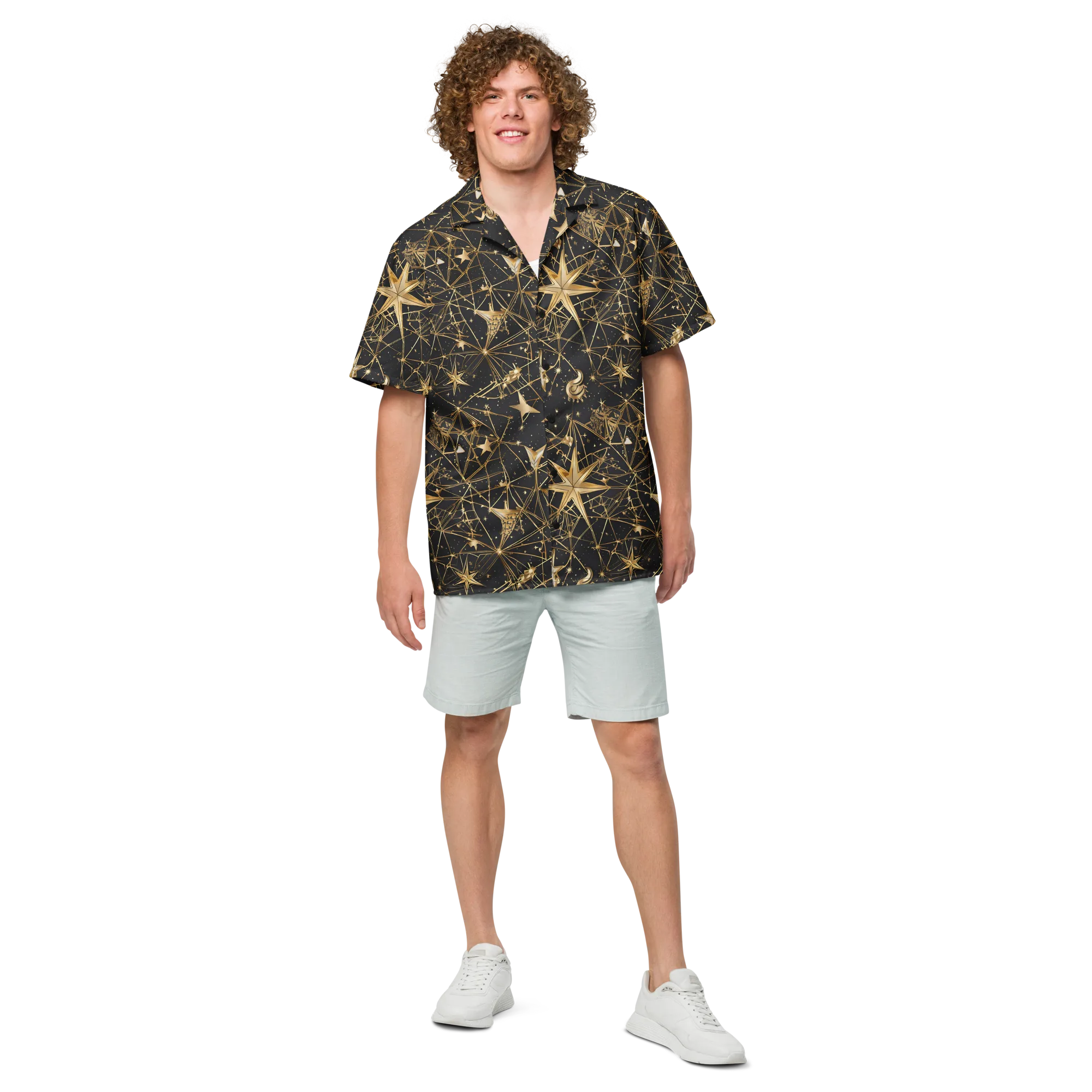 Midnight Orbit on Button Shirt — Front