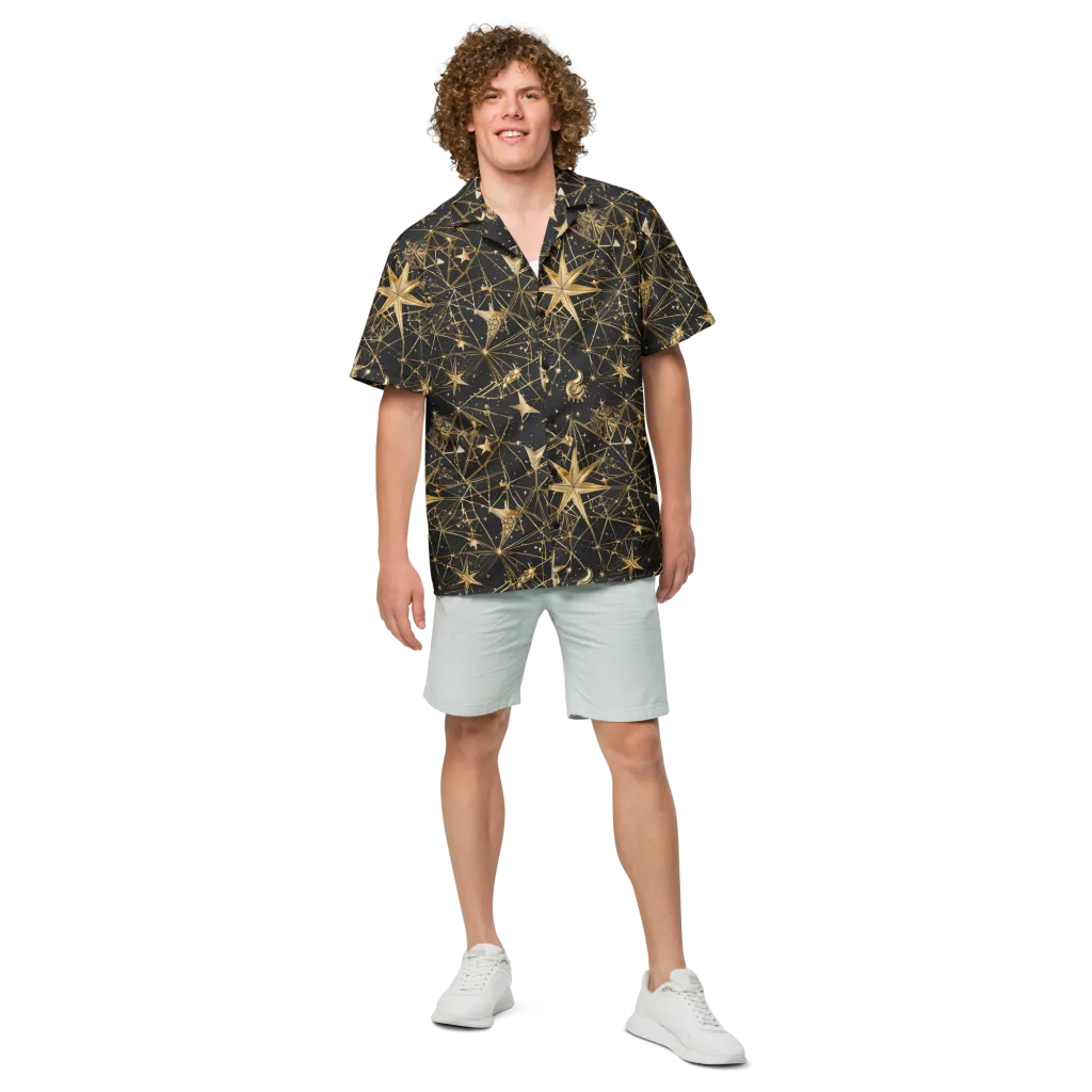 Midnight Orbit on Button Shirt — Front
