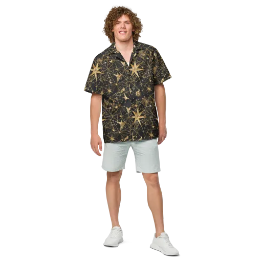 Midnight Orbit on a Button Shirt