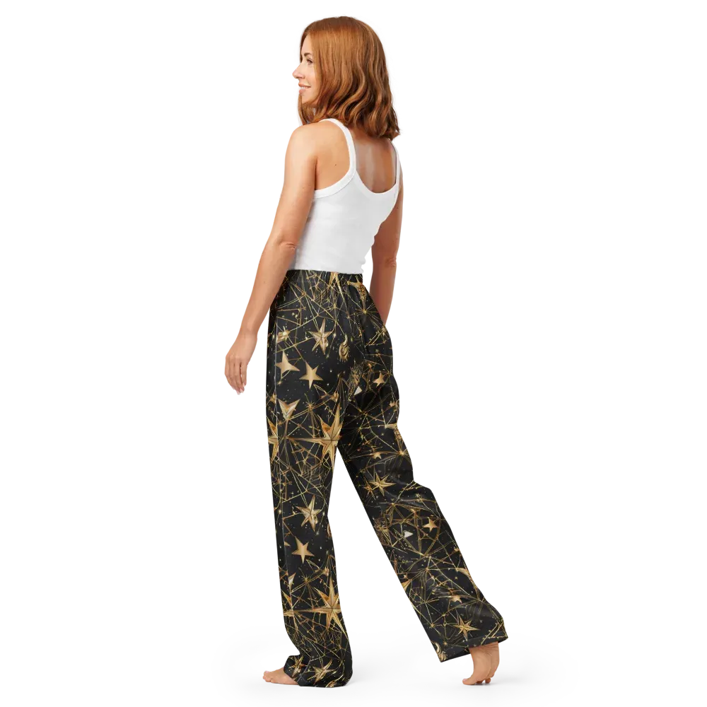 Midnight Orbit on Women's Pajama Pants — Back