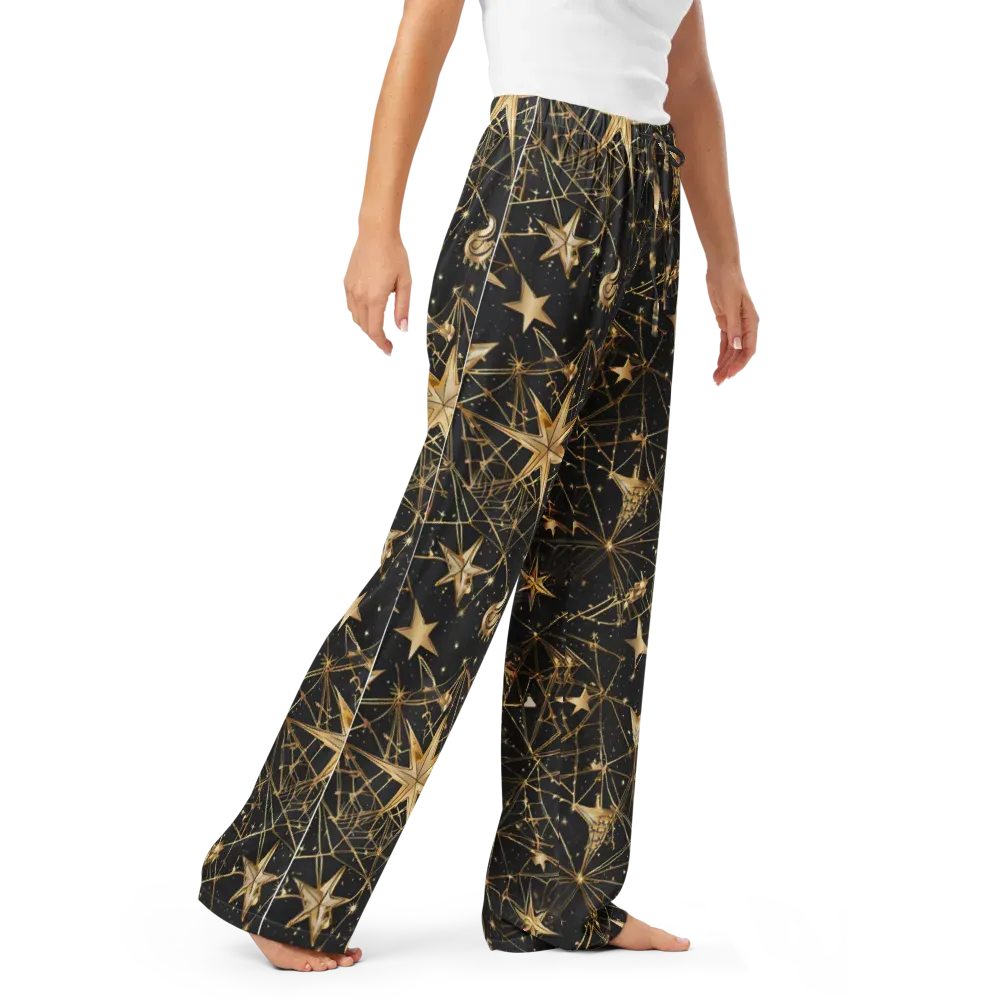 Midnight Orbit on Women's Pajama Pants — Right Front