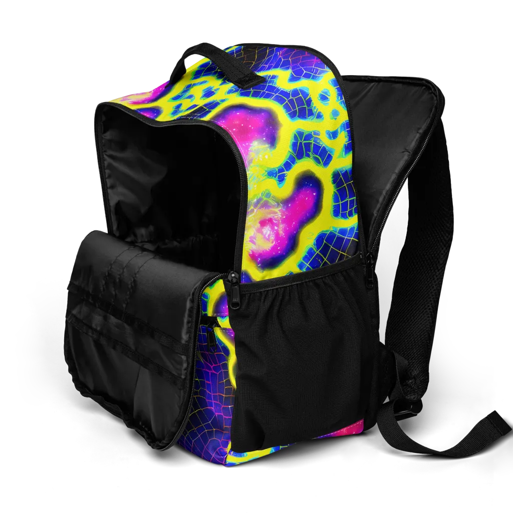 Neon Galaxy Grid on Utility Backpack — Product details 2