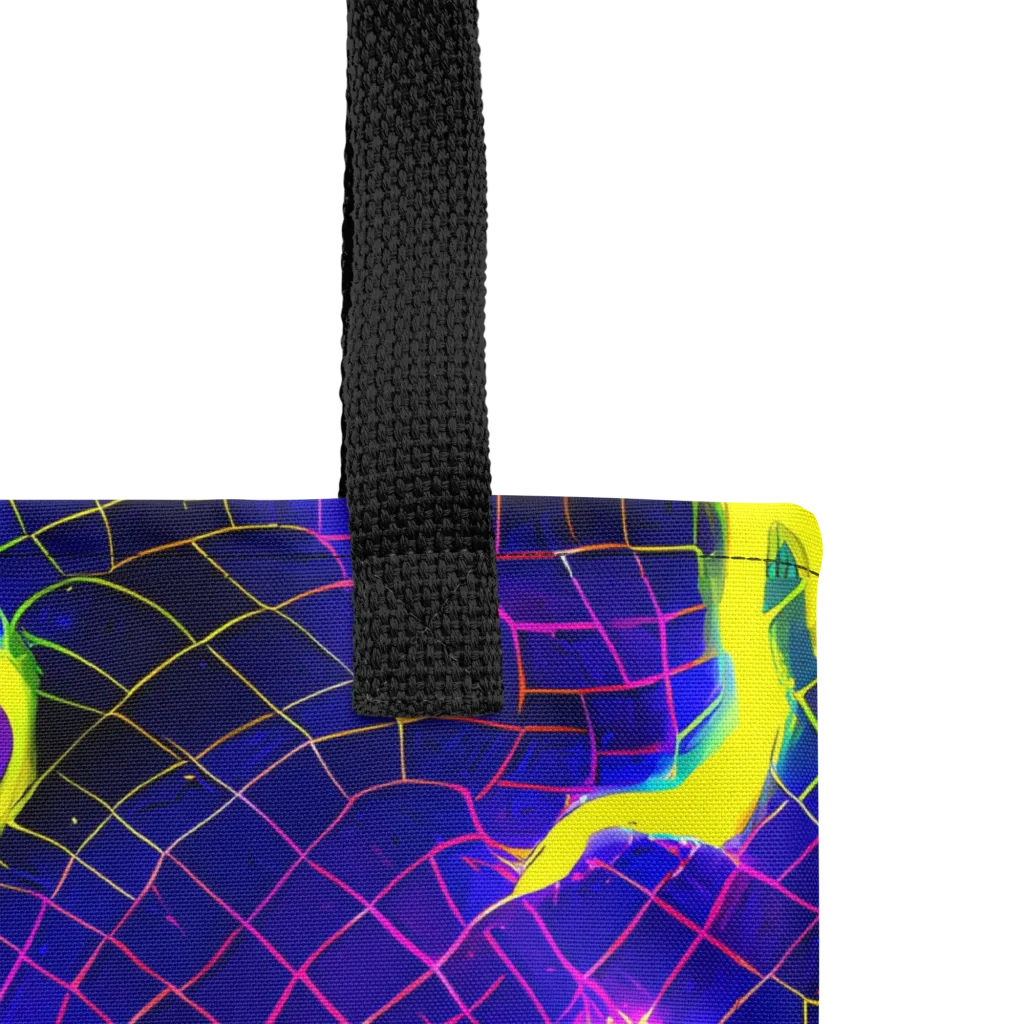 Neon Galaxy Grid on Tote Bag — Product details