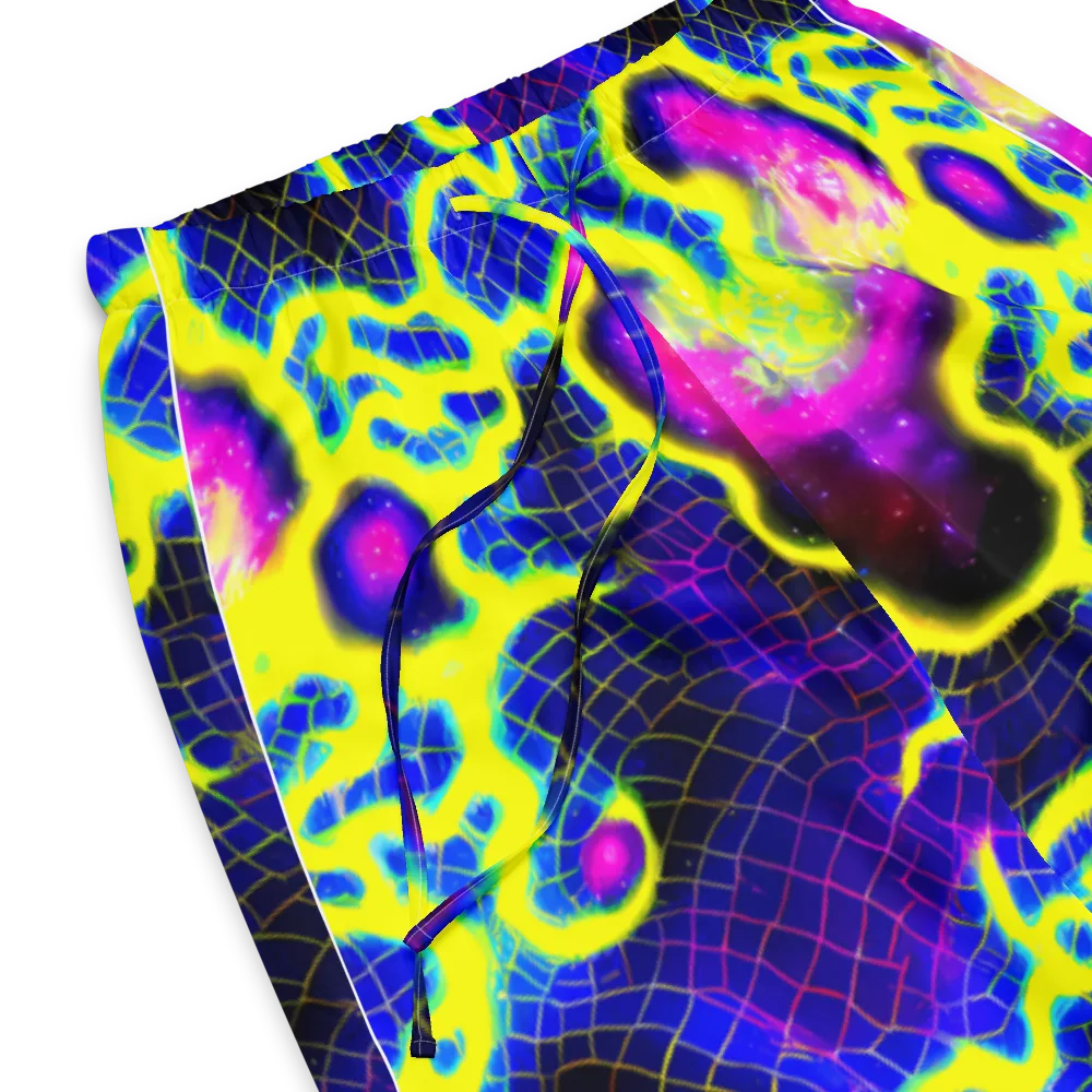 Neon Galaxy Grid on Women's Pajama Pants — Product details