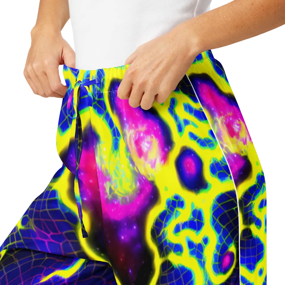 Neon Galaxy Grid on Women's Pajama Pants — Product details