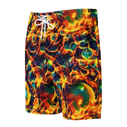 Inferno Grid on a Men's Board Shorts