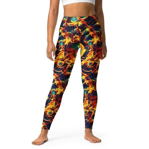 Inferno Grid on a Yoga Leggings